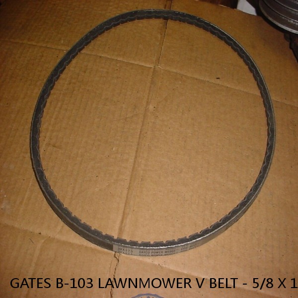 GATES B-103 LAWNMOWER V BELT - 5/8 X 106".  - NOS. #1 image