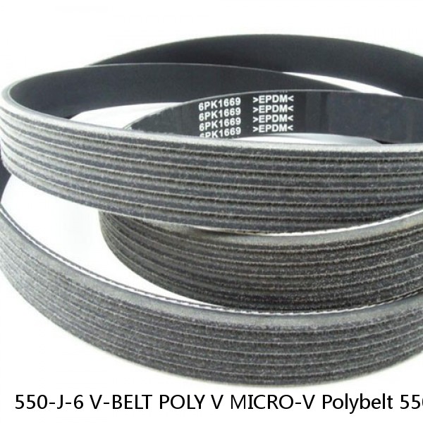 550-J-6 V-BELT POLY V MICRO-V Polybelt 550J6 Rubber 55" Long #1 image
