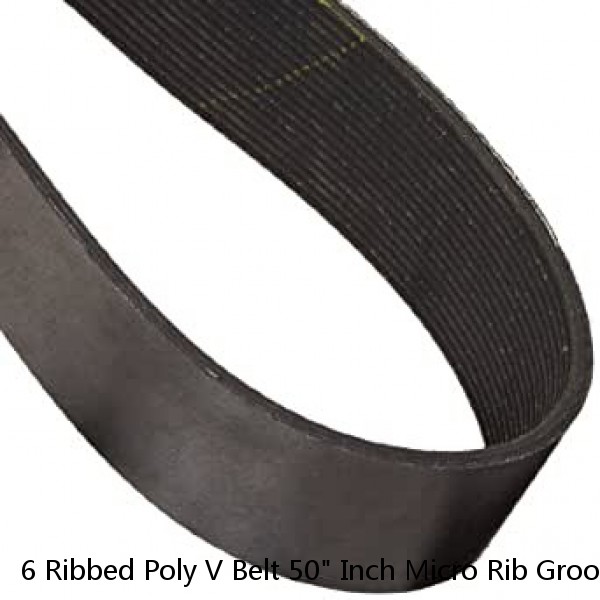 6 Ribbed Poly V Belt 50" Inch Micro Rib Groove Flat Belt Metric 500J6 500 J 6 #1 image